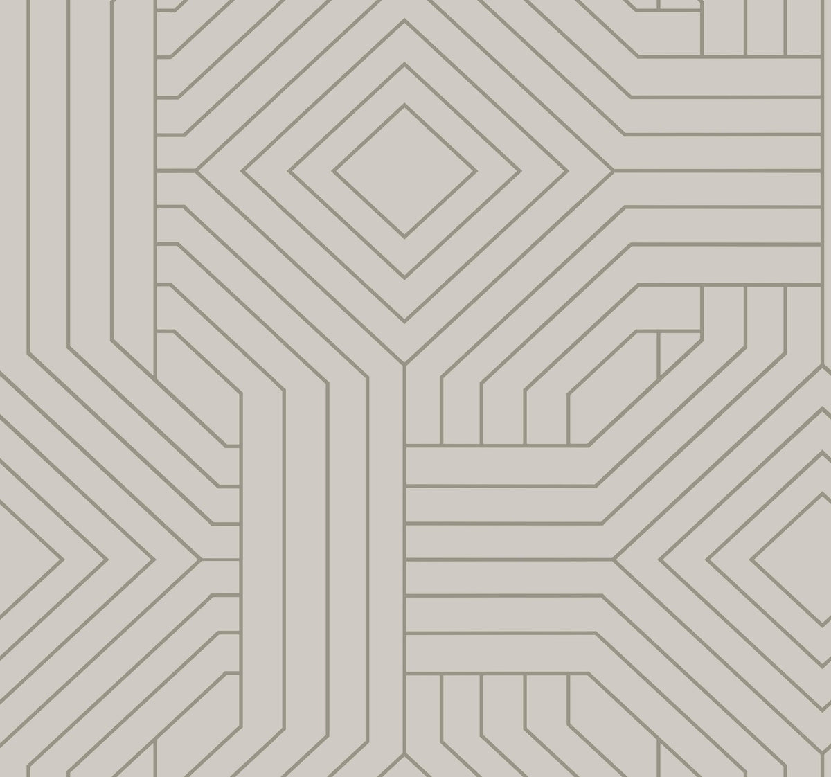 Candice Olson Diverging Diamonds Wallpaper featuring a geometric pattern of overlapping diamonds and parallel lines.