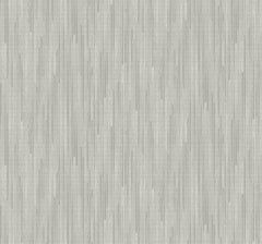 Candice Olson Bargello Wallpaper by York Wallcoverings in light gray, featuring a vertical, textured stripe pattern of varying widths.