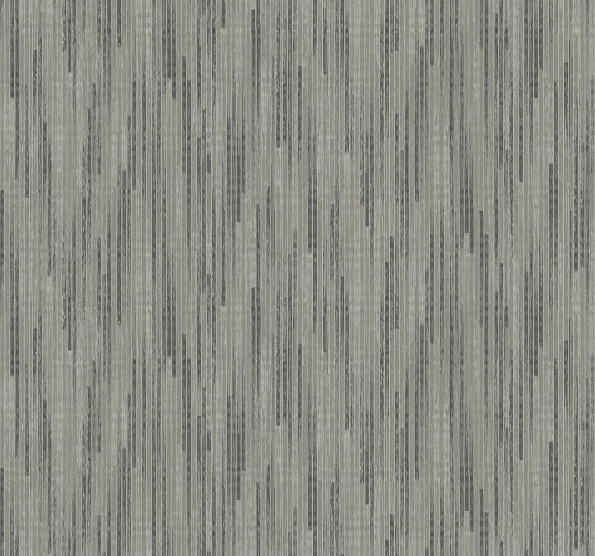 Candice Olson Bargello Wallpaper featuring a vertical pattern of grey, charcoal, and white linear strokes.
