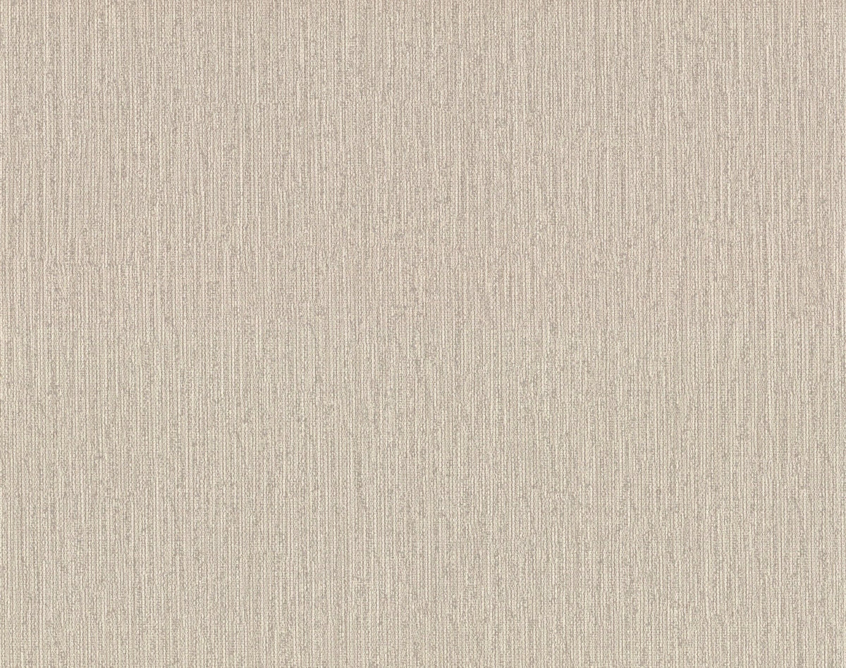 Vertical Woven Wallpaper in beige with a fine, vertical woven texture.