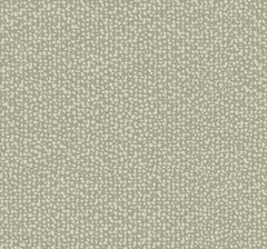 The Galaxies Wallpaper by York Wallcoverings features an abstract, organic design with irregular white dots dispersed across a muted green background, evoking the textured appearance of pebbles or confetti.