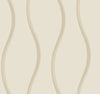 Candice Olson Unfurl Wallpaper featuring soft, vertical wavy lines in shades of beige.