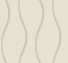 Candice Olson Unfurl Wallpaper featuring soft, vertical wavy lines in shades of beige.