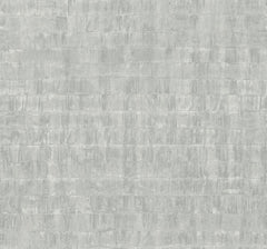 Ronald Redding Liquid Metal Wallpaper featuring a light gray, distressed brick pattern.