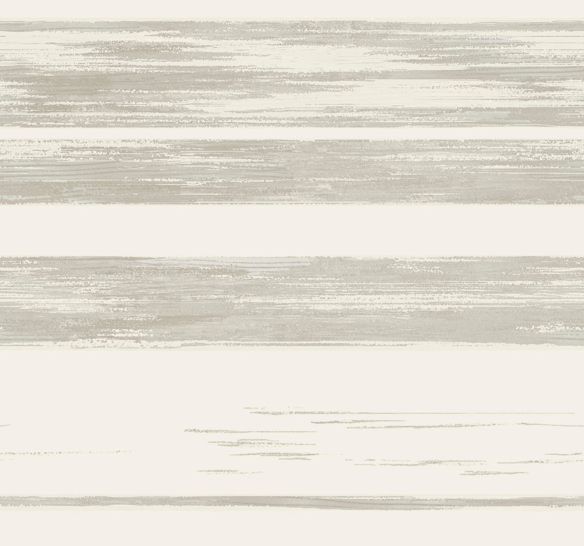 Ronald Redding Horizontal Dry Brush Wallpaper featuring a pattern of horizontal, dry-brushed stripes in shades of gray and cream.