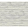 Ronald Redding Dreamscapes Wallpaper featuring horizontal, wavy stripes in varying shades of grey and off-white.