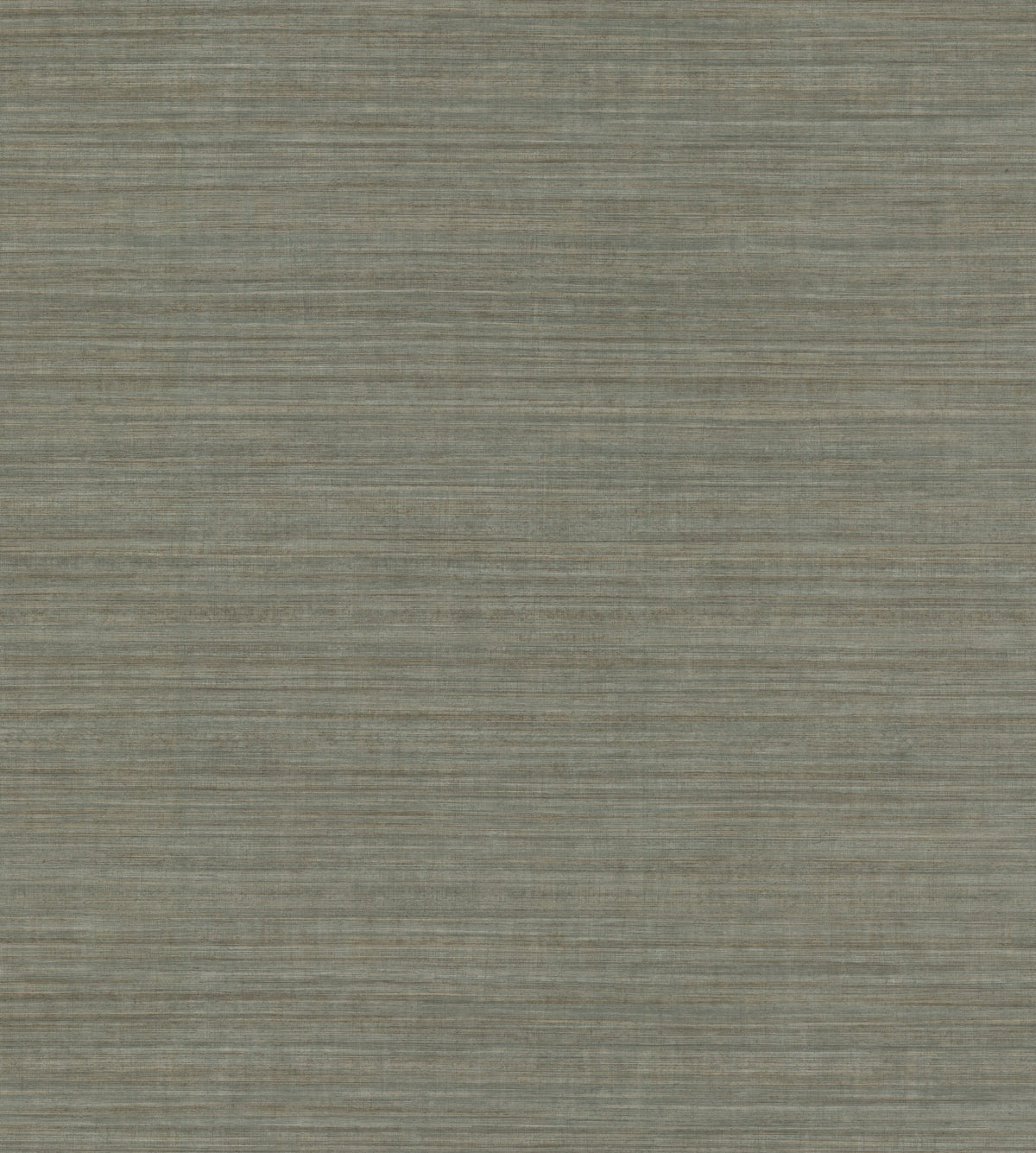 Ronald Redding Silk Elegance Wallpaper with a horizontal, fine-textured pattern in muted gray-green tones.