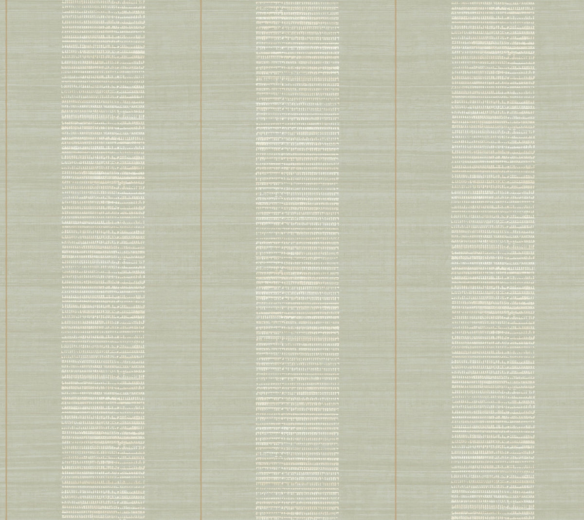 Colbert Stripe Textured Wallpaper features light green vertical stripes in alternating smooth and subtly patterned textures with horizontal lines. Thin brown lines separate the stripes, offering a soft, elegant, and understated design.
