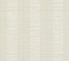Colbert Stripe Textured Wallpaper features alternating vertical stripes in nuanced beige tones, creating a subtle textured and woven look. Its simple, neutral pattern makes it ideal for both modern and classic interiors.