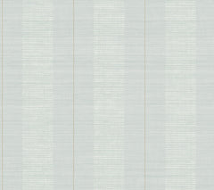 Colbert Stripe Textured Wallpaper in light gray showcases alternating vertical stripes with varying textures and subtle patterns, separated by thin beige lines for a modern, minimalistic look.