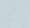 Elevate your space with the Willow Song Botanical Wallpaper by York Wallcoverings, featuring a seamless pattern of white, curved leafy branches on a light blue background that creates a flowing, natural design.