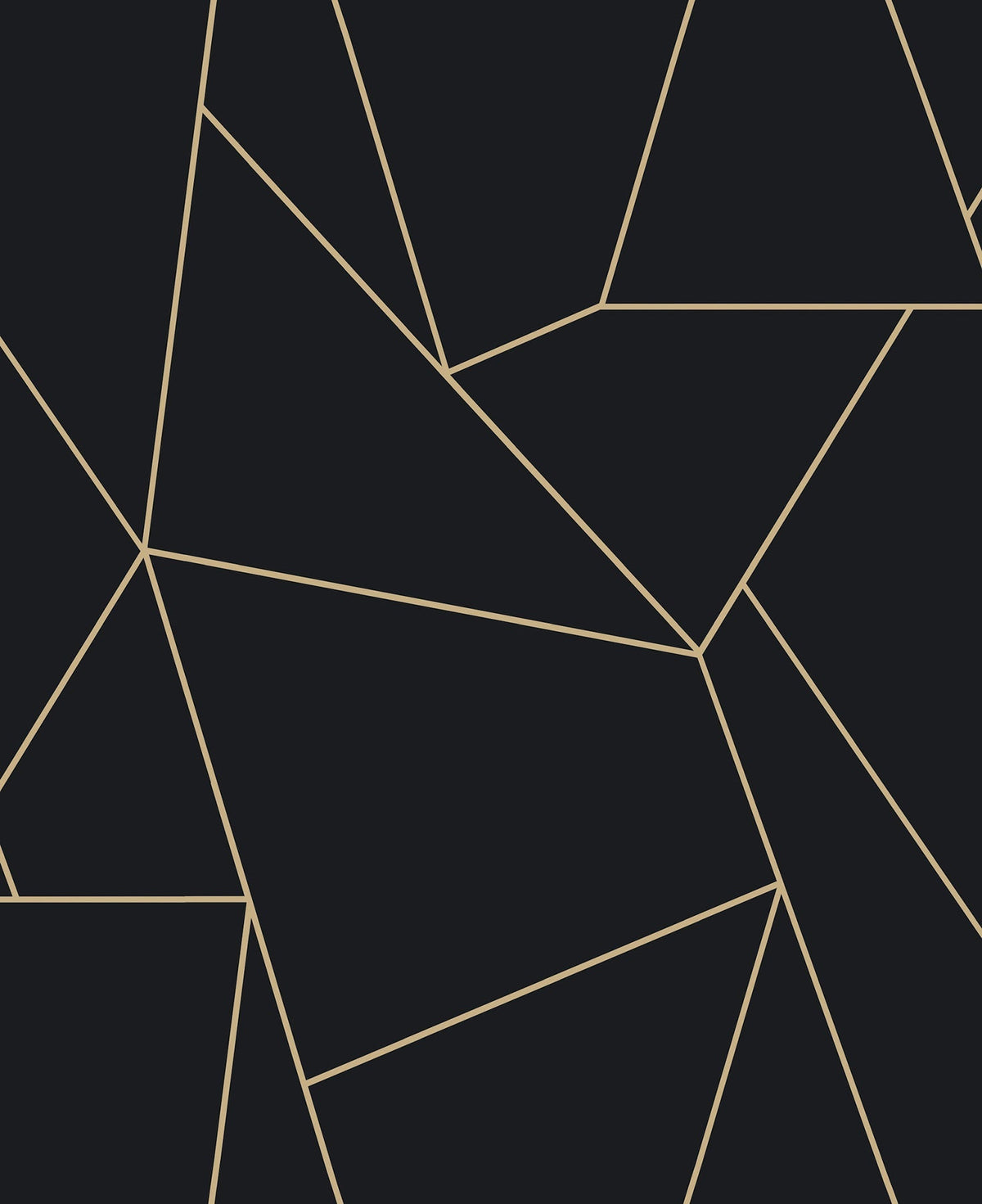 Introducing the Nazca Wallpaper by York Wallcoverings: this modern, minimalist design showcases an abstract geometric pattern featuring irregular polygons outlined in thin beige lines on a dark background. The uneven shapes are randomly arranged, adding a contemporary touch to any space.