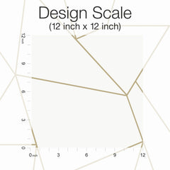 A 12x12 inch Nazca Wallpaper design scale chart by York Wallcoverings, featuring numbered inch markings and abstract beige lines crossing a white square background. Text at the top reads “Design Scale (12 inch x 12 inch)”.