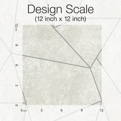 The Nazca Wallpaper by York Wallcoverings is displayed in a 12 inch by 12 inch square sample, featuring intersecting gray lines on a light textured background. A ruler along the left and bottom edges in inches provides scale.