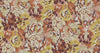 Introducing the Flower Pot Wallpaper by York Wallcoverings, featuring an abstract floral tapestry design in warm shades of yellow, orange, cream, and brown. Painterly brushstroke textures lend a vintage, decorative fabric look to this stunning wallpaper.