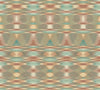 The Sunrise Flame Wallpaper by York Wallcoverings features a geometric pattern with repeating diamond and oval shapes in muted shades of brown, teal, and beige, creating a symmetrical, retro-inspired abstract design with a textured woven look.