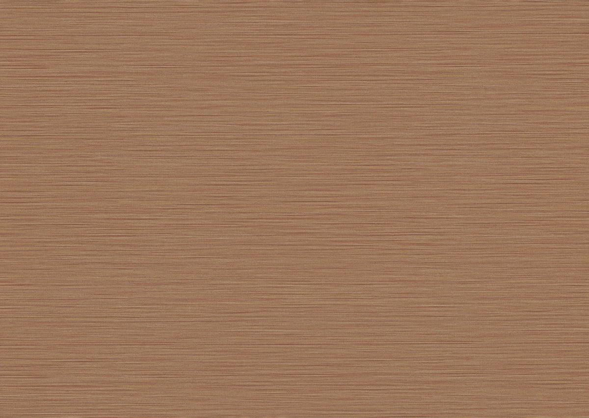 Introducing Cannete Wallpaper by York Wallcoverings—a design featuring seamless orange-brown horizontal lines that evoke the look of woven fabric or textured wallpaper, creating a sophisticated, subtly striped pattern across any surface.