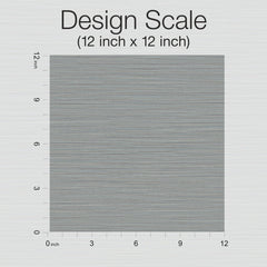 A 12x12 inch square labeled “Cannete Wallpaper – Design Scale (12 inch x 12 inch)” by York Wallcoverings, featuring horizontal gray lines and rulers along the left and bottom edges displaying measurements in inches from 0 to 12.