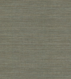 Tasar Silk Wallpaper in olive green with a fine, horizontal, fabric-like texture.
