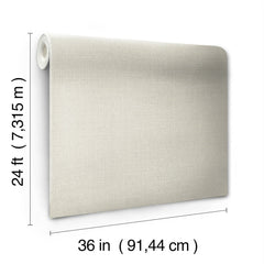 Ronald Redding Tatami Weave Wallpaper by York Wallcoverings is a rolled sheet of textured wallpaper, 24 ft (7.315 m) tall and 36 in (91.44 cm) wide, on a white background.