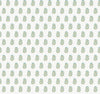 The Sylvie Floral Wallpaper by York Wallcoverings features a repeating pattern of small blue and green floral bouquets, evenly spaced in rows and columns on a light background for a decorative effect.